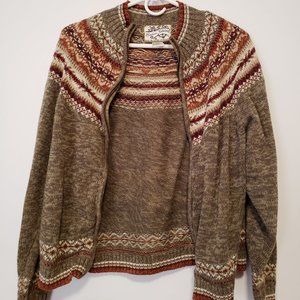 Heirloom Collectible Zip Up Sweater Women's Size L